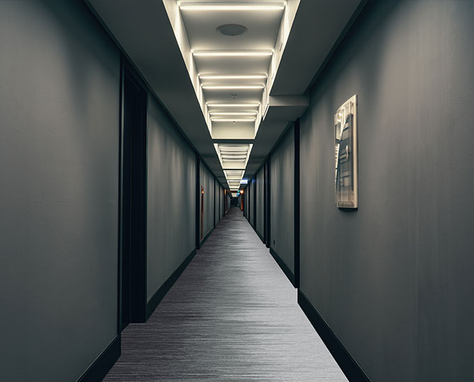 Light Grey Cắt Contemporary Hotel Carpet