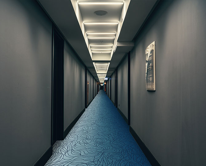 Khách sạn Blue Cắt Modern Thảm