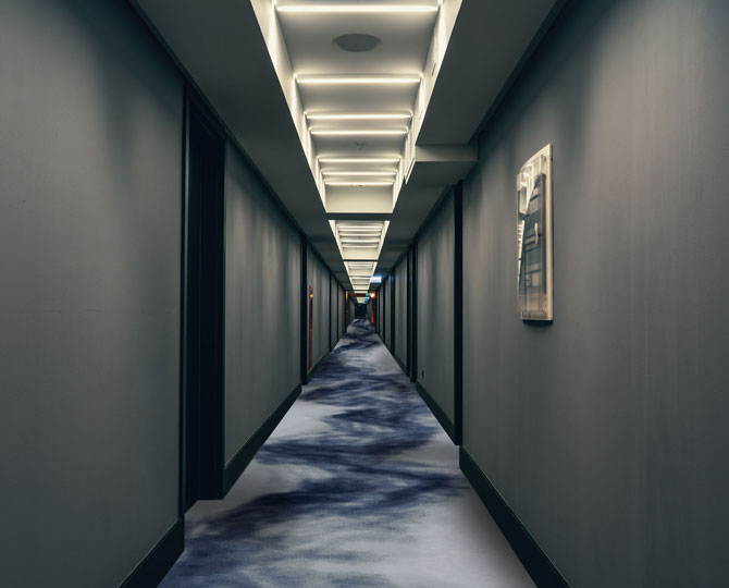 Blue Cắt Luxury Hotel Corridor Carpt