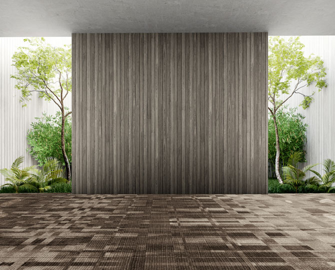 Grey Cắt Striped Hotel Carpet