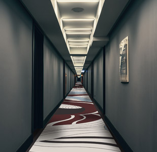 Đỏ Cắt trừu tượng Corrdior Carpet
